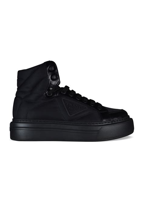 prada high-top sneakers black|chunky Prada sneakers.